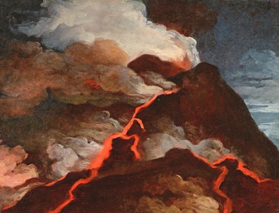 Vesuvius in eruption by Anicet Charles Lemonnier